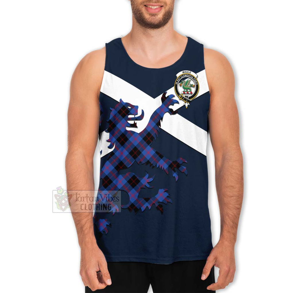 Tartan Vibes Clothing Maule Tartan Lion Rampant Men's Tank Top – Proudly Display Your Heritage with Alba Gu Brath and Clan Name