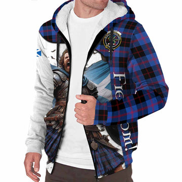 Maule Crest Tartan Sherpa Hoodie Inspired by the Freedom of Scottish Warrior