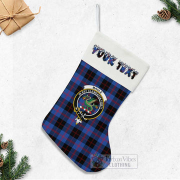 Maule Tartan Family Crest Christmas Stocking with Personalized Text