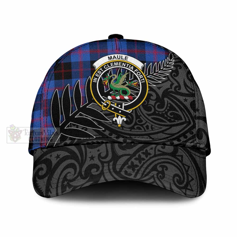 Tartan Vibes Clothing Maule Tartan Classic Cap with New Zealand Silver Fern Half Style