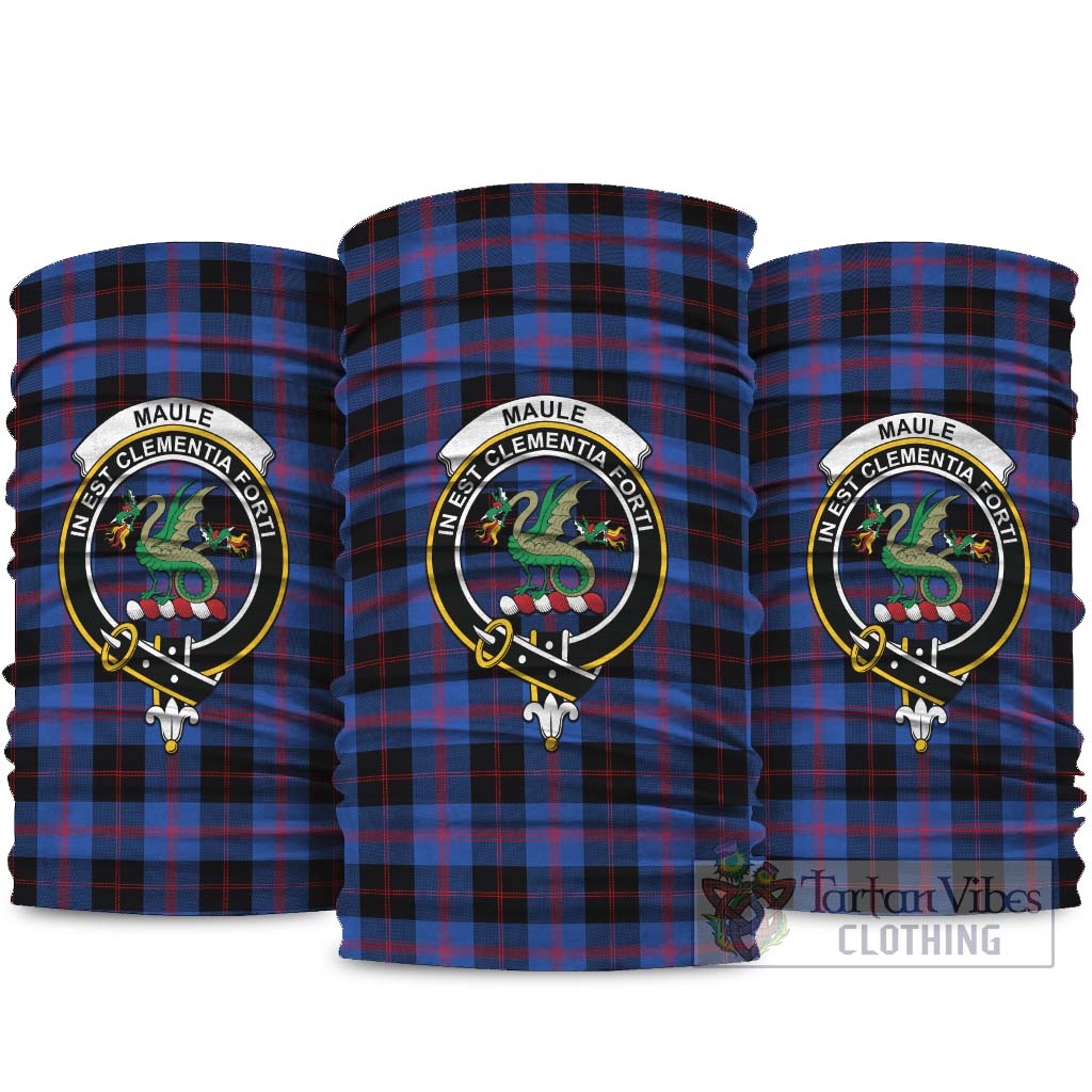 Maule Tartan Neck Gaiters, Tartan Bandanas, Tartan Head Band with Family Crest