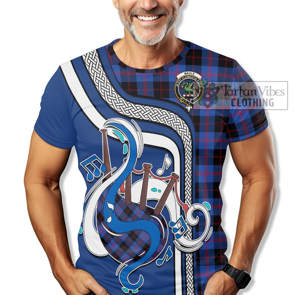 Maule Tartan T-Shirt with Epic Bagpipe Style Kid's Shirt - Tartanvibesclothing Shop