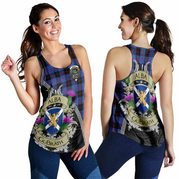 Maule Tartan Family Crest Women's Racerback Tanks Lion Rampant Royal Thistle Shield Celtic Inspired 4XL - Tartan Vibes Clothing