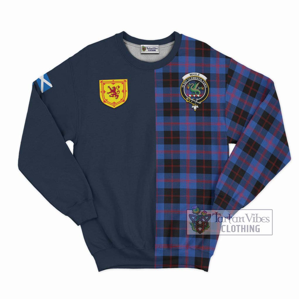 Tartan Vibes Clothing Maule Tartan Sweatshirt with Scottish Lion Royal Arm Half Style