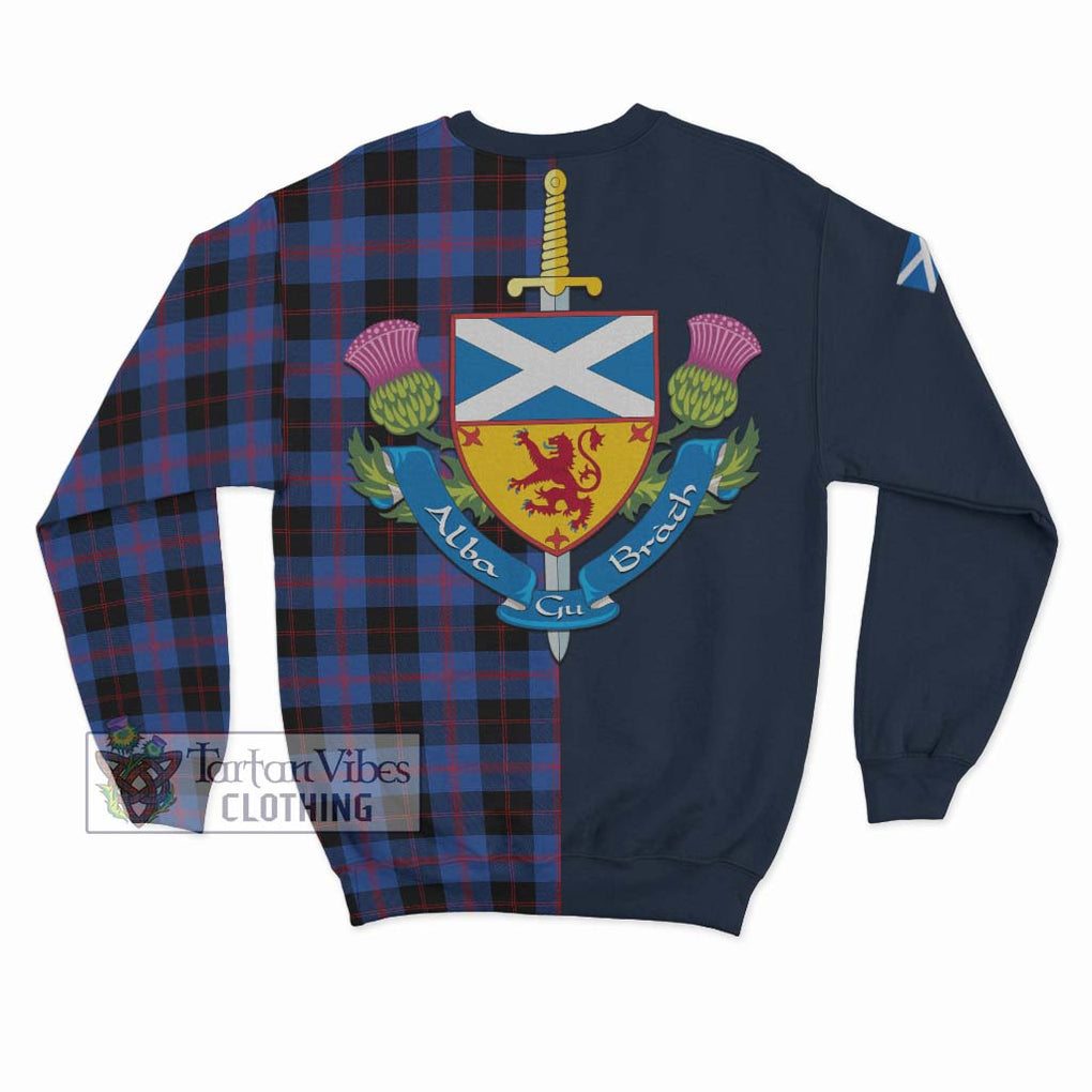 Tartan Vibes Clothing Maule Tartan Sweatshirt with Scottish Lion Royal Arm Half Style