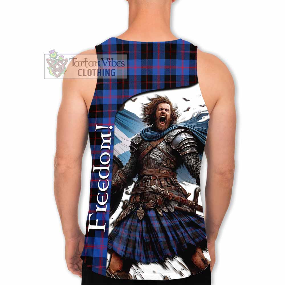 Tartan Vibes Clothing Maule Crest Tartan Men's Tank Top Inspired by the Freedom of Scottish Warrior