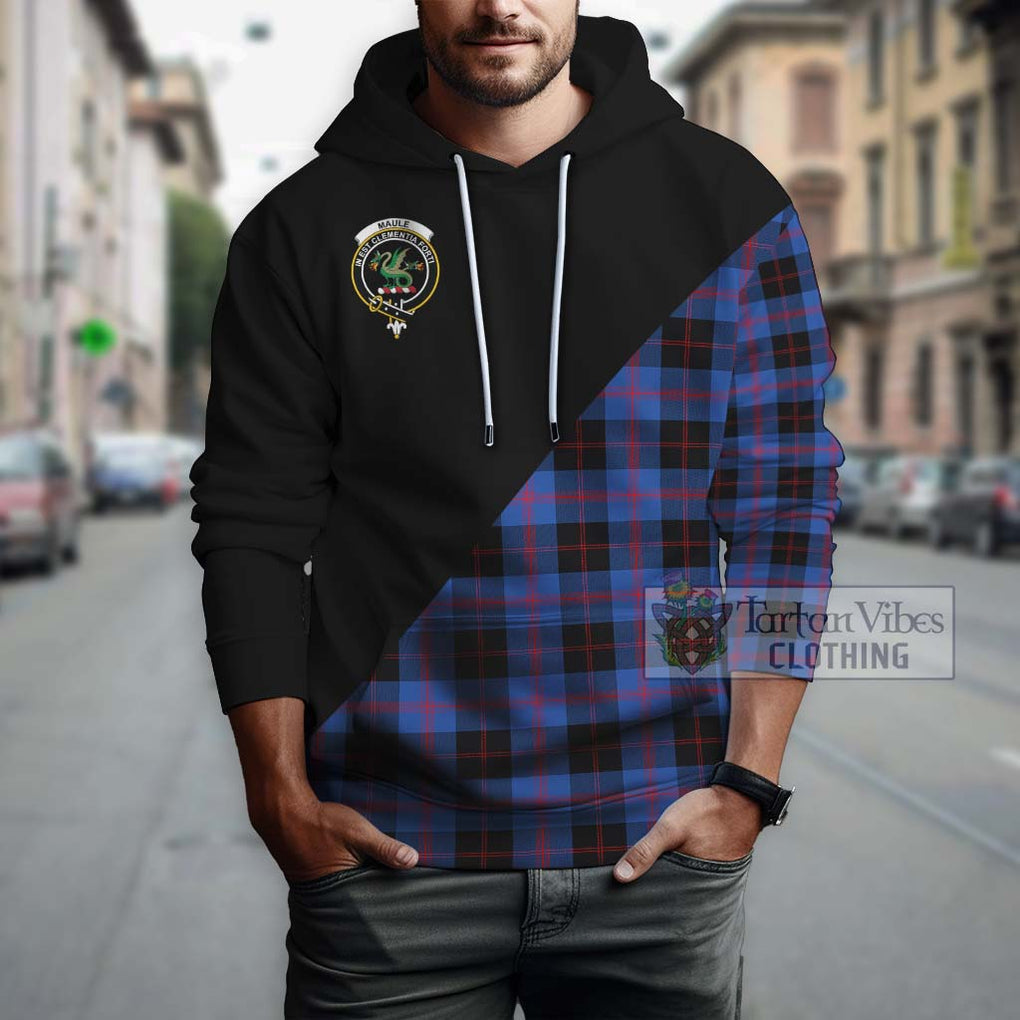 Maule Tartan Hoodie with Family Crest and Military Logo Style - Tartanvibesclothing Shop