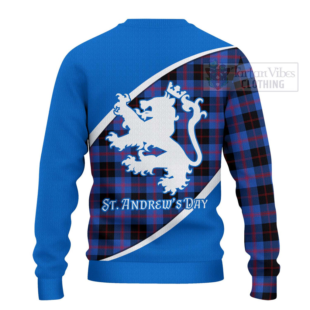 Tartan Vibes Clothing Maule Family Crest Tartan Knitted Sweater Celebrate Saint Andrew's Day in Style