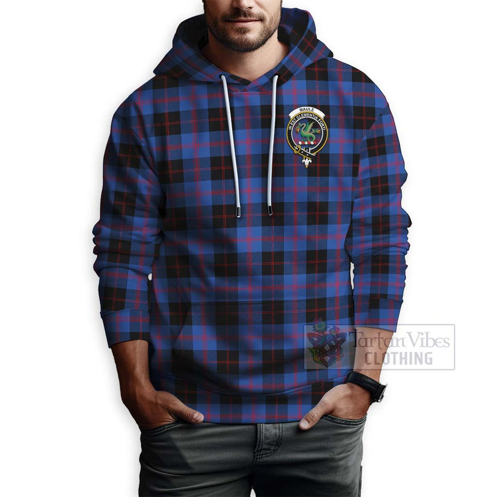 Tartan Vibes Clothing Maule Tartan Hoodie with Family Crest Celtic Skull Style