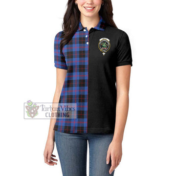 Maule Tartan Women's Polo Shirt with Family Crest and Half Of Me Style