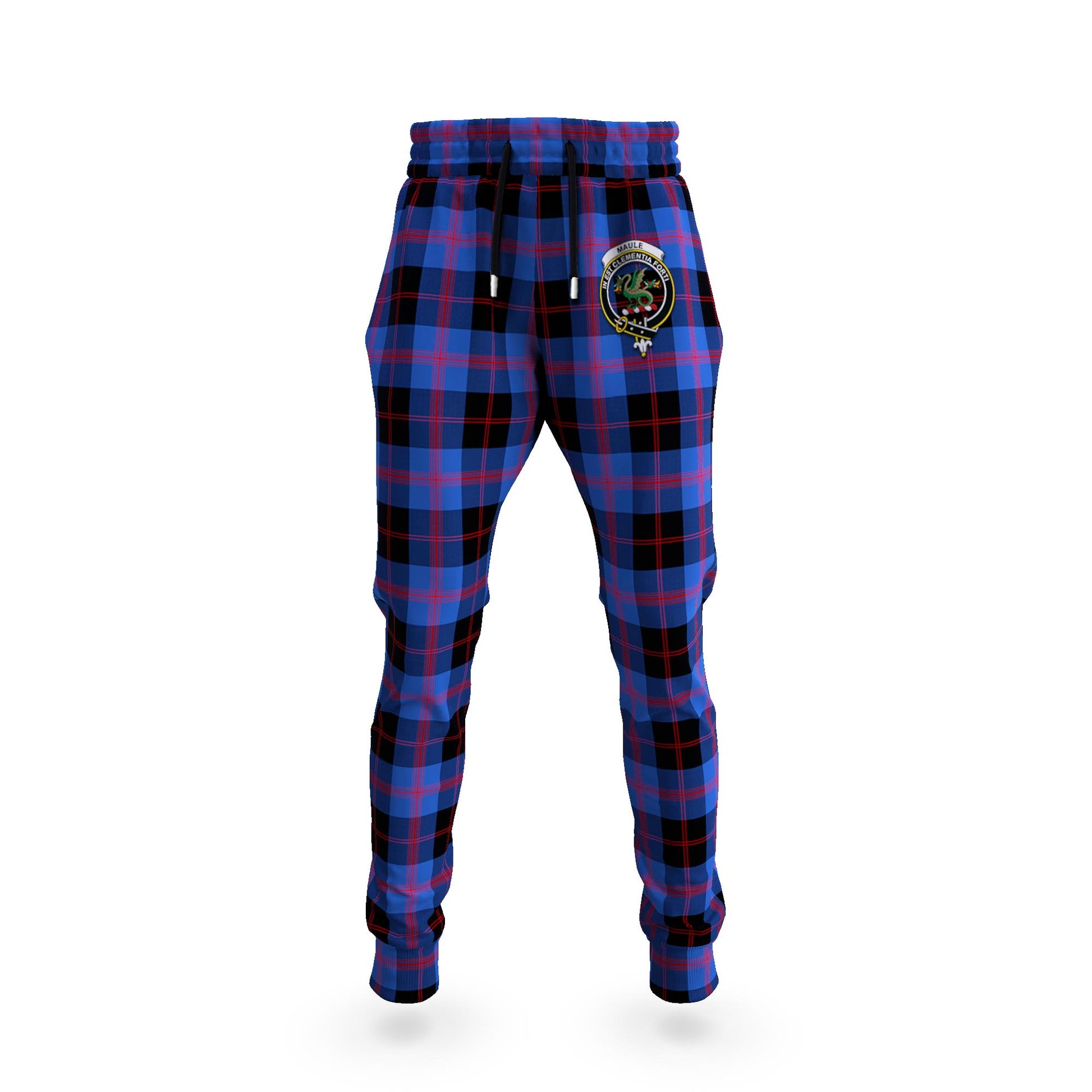 Maule Tartan Joggers Pants with Family Crest - Tartanvibesclothing