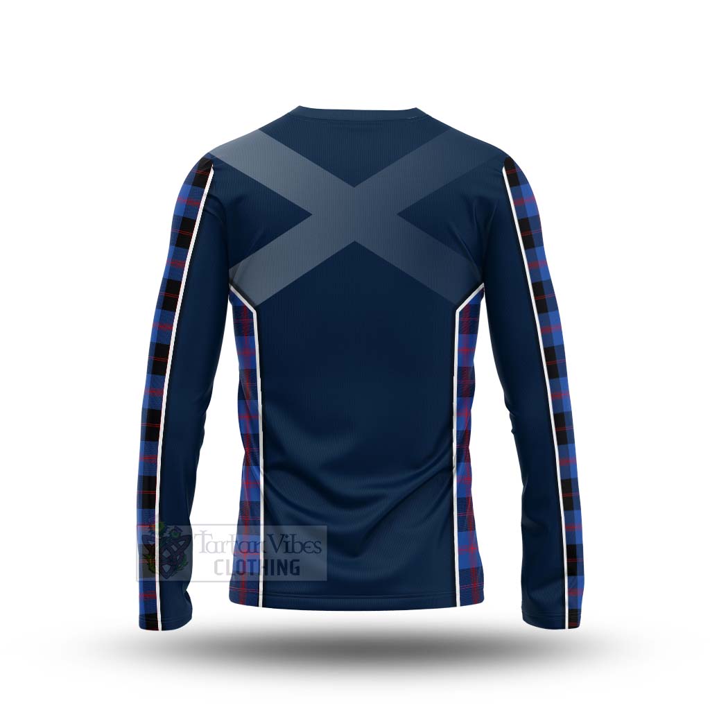 Tartan Vibes Clothing Maule Tartan Long Sleeve T-Shirt with Family Crest and Scottish Thistle Vibes Sport Style