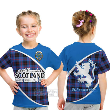 Maule Family Crest Tartan Kid T-Shirt Celebrate Saint Andrew's Day in Style