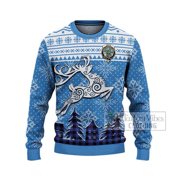 Maule Clan Christmas Ugly Sweater with Tartan and Celtic Reindeer Style