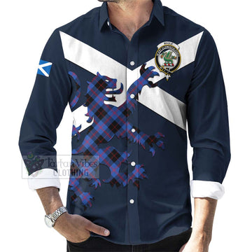 Maule Tartan Lion Rampant Long Sleeve Button Shirt Proudly Display Your Heritage with Alba Gu Brath and Clan Name