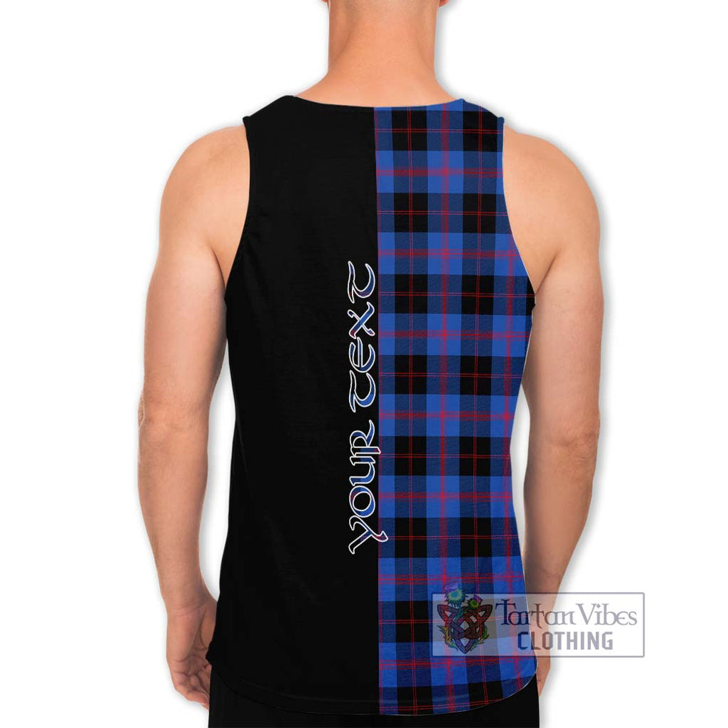 Maule Tartan Men's Tank Top with Family Crest and Half Of Me Style - Tartanvibesclothing Shop