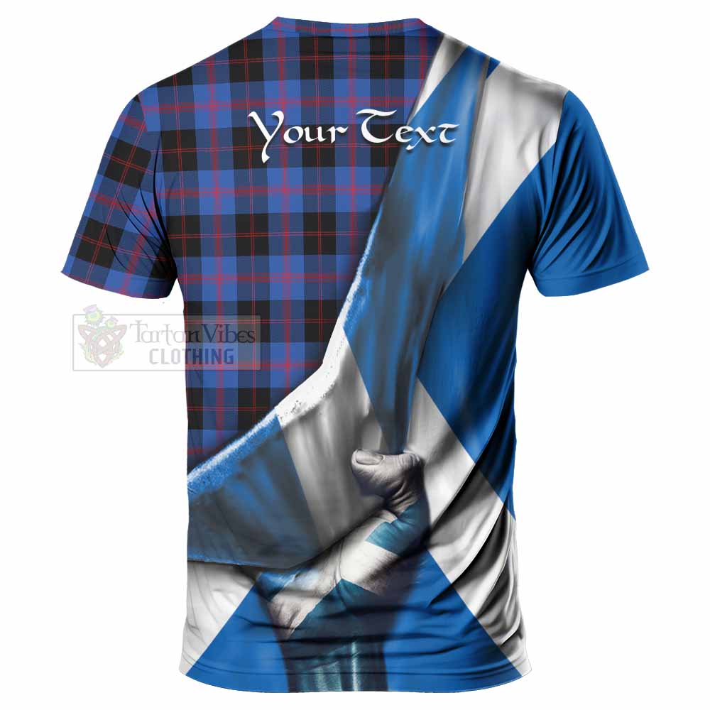 Tartan Vibes Clothing Maule Tartan T-Shirt with Family Crest Scotland Patriotic Style