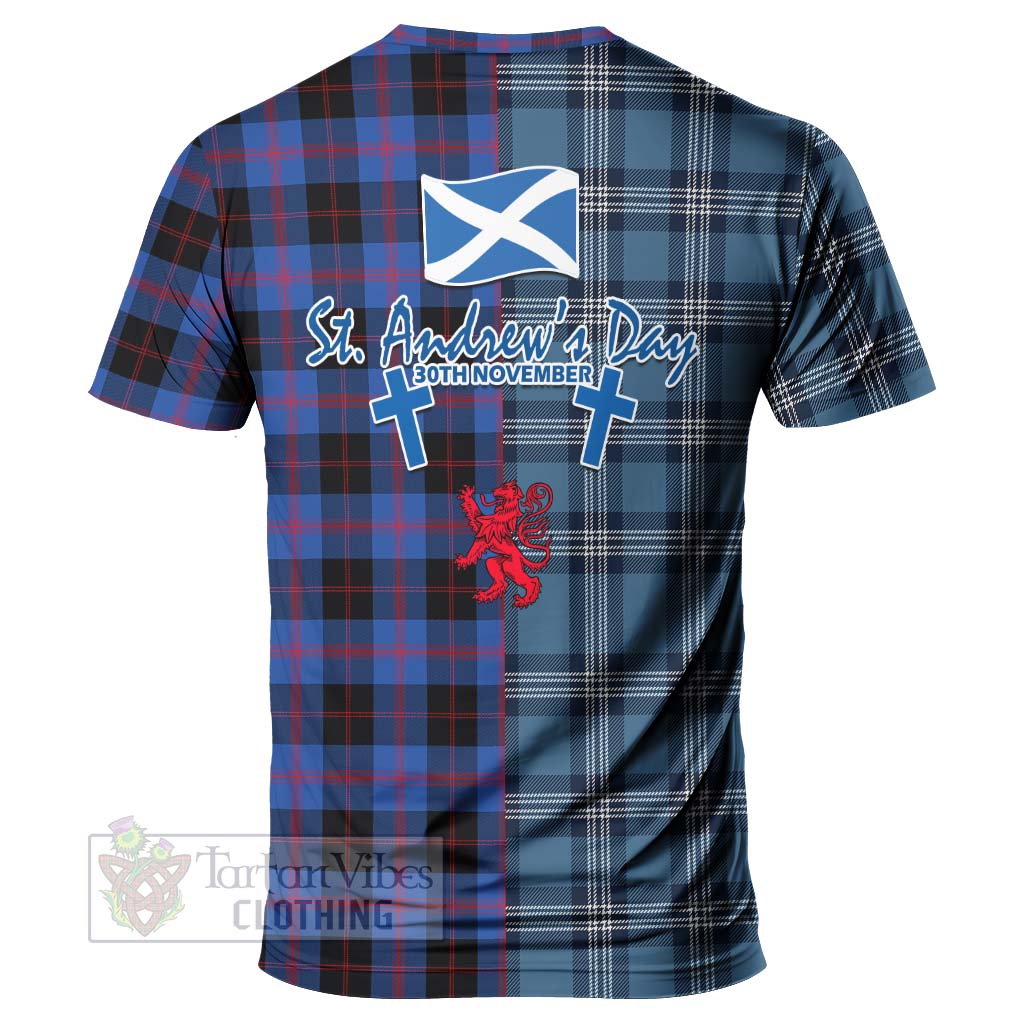 Tartan Vibes Clothing Maule Tartan T-Shirt Happy St. Andrew's Day Half Tartan Style