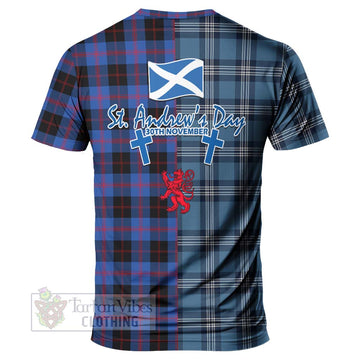 Maule Tartan T-Shirt Happy St. Andrew's Day Half Tartan Style