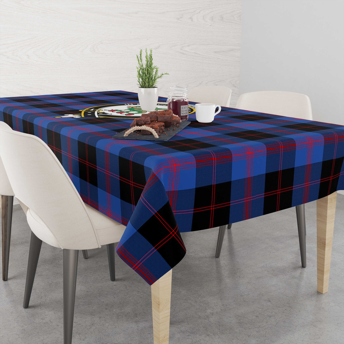Maule Tartan Tablecloth with Family Crest M 39.4"x59"(100x150cm) - Tartan Vibes Clothing