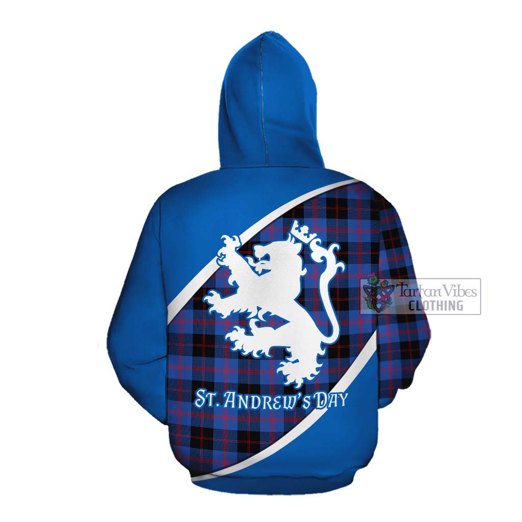 Tartan Vibes Clothing Maule Family Crest Tartan Cotton Hoodie Celebrate Saint Andrew's Day in Style