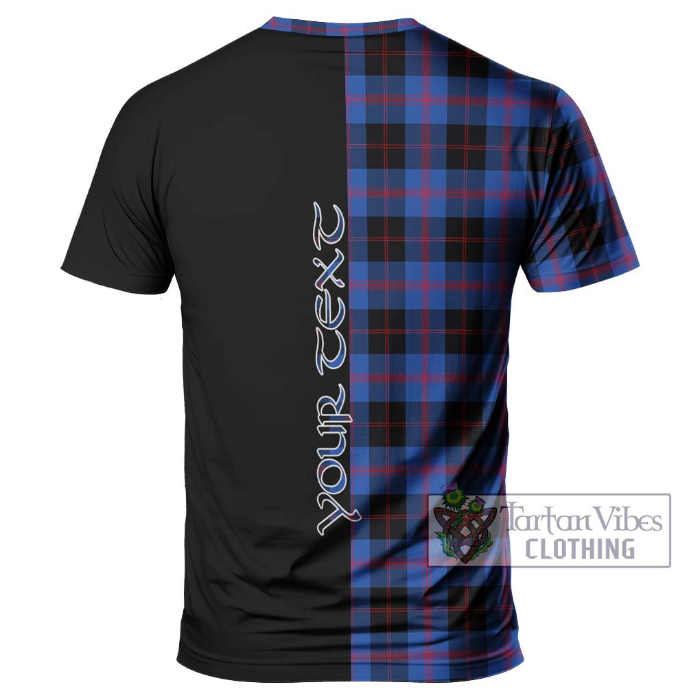 Maule Tartan T-Shirt with Family Crest and Half Of Me Style - Tartanvibesclothing Shop