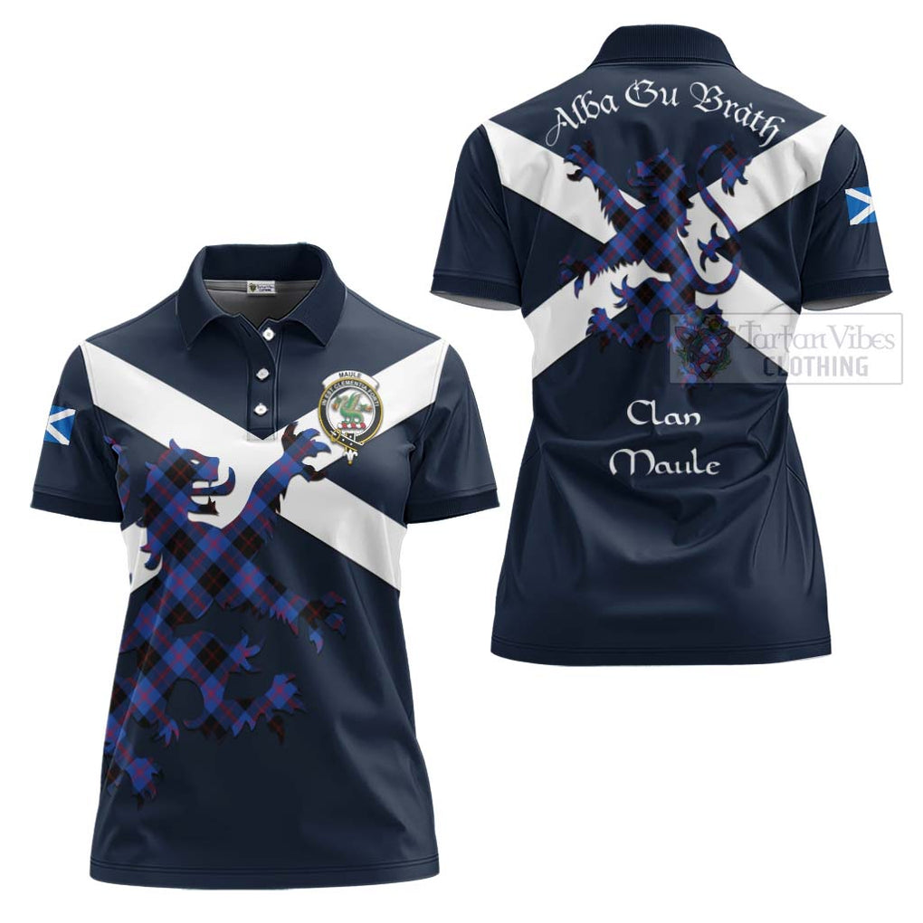 Tartan Vibes Clothing Maule Tartan Lion Rampant Women's Polo Shirt – Proudly Display Your Heritage with Alba Gu Brath and Clan Name