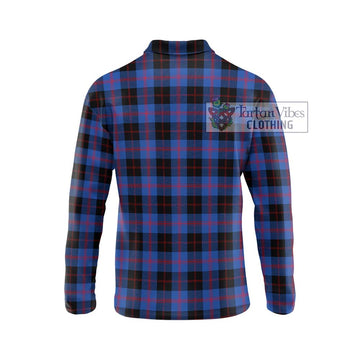 Maule Tartan Long Sleeve Polo Shirt with Family Crest DNA In Me Style