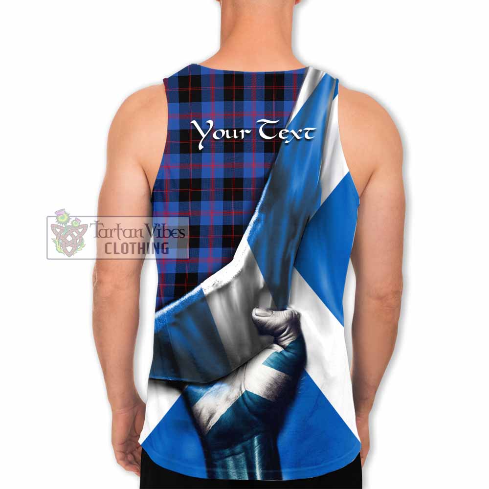 Tartan Vibes Clothing Maule Tartan Men's Tank Top with Family Crest Scotland Patriotic Style