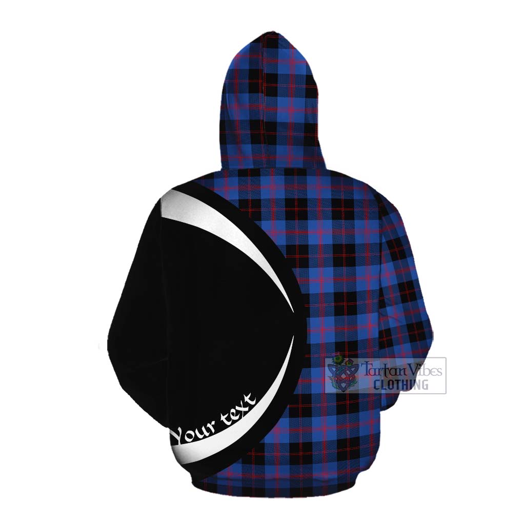 Tartan Vibes Clothing Maule Tartan Cotton Hoodie with Family Crest Circle Style