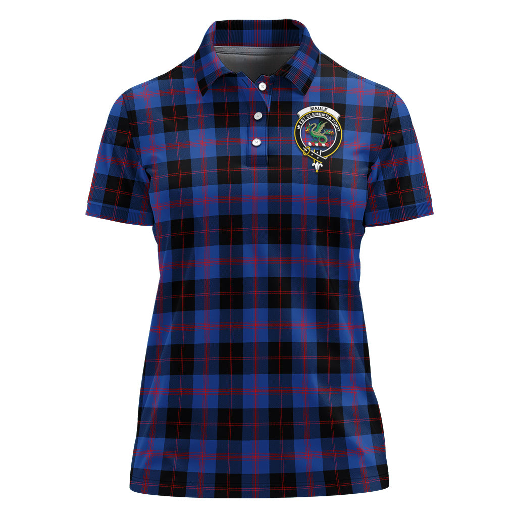 Maule Tartan Polo Shirt with Family Crest For Women - Tartan Vibes Clothing