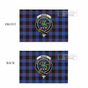 Maule Tartan House Flag with Family Crest