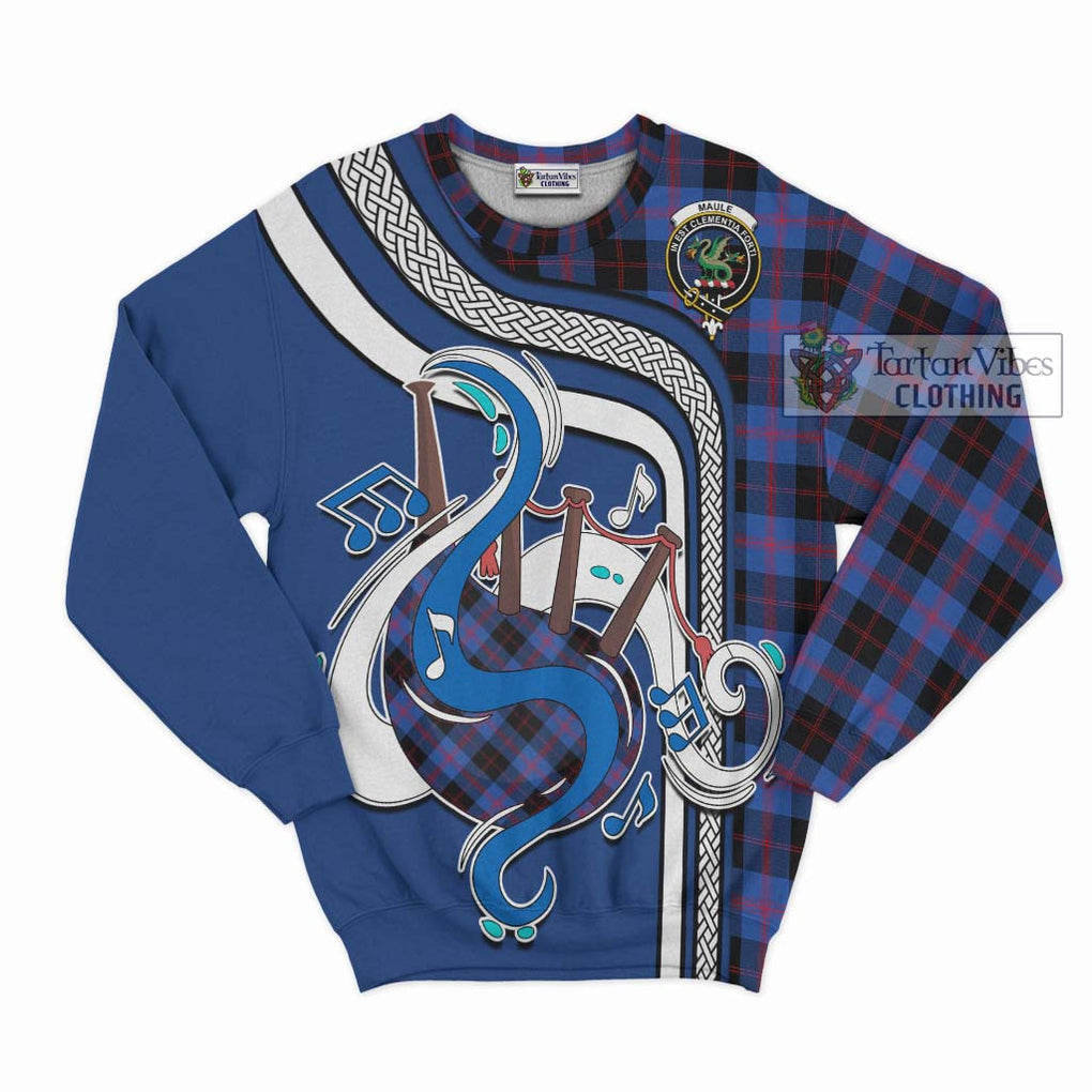 Tartan Vibes Clothing Maule Tartan Sweatshirt with Epic Bagpipe Style