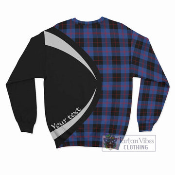 Maule Tartan Sweatshirt with Family Crest Circle Style