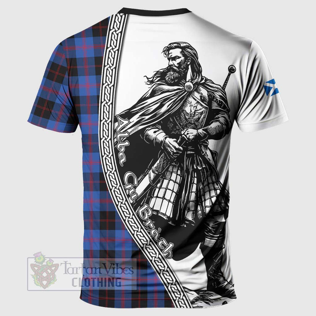 Tartan Vibes Clothing Maule Tartan Clan Crest T-Shirt with Highlander Warrior Celtic Style