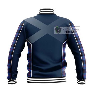 Maule Tartan Baseball Jacket with Family Crest and Lion Rampant Vibes Sport Style