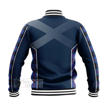 Maule Tartan Baseball Jacket with Family Crest and Scottish Thistle Vibes Sport Style