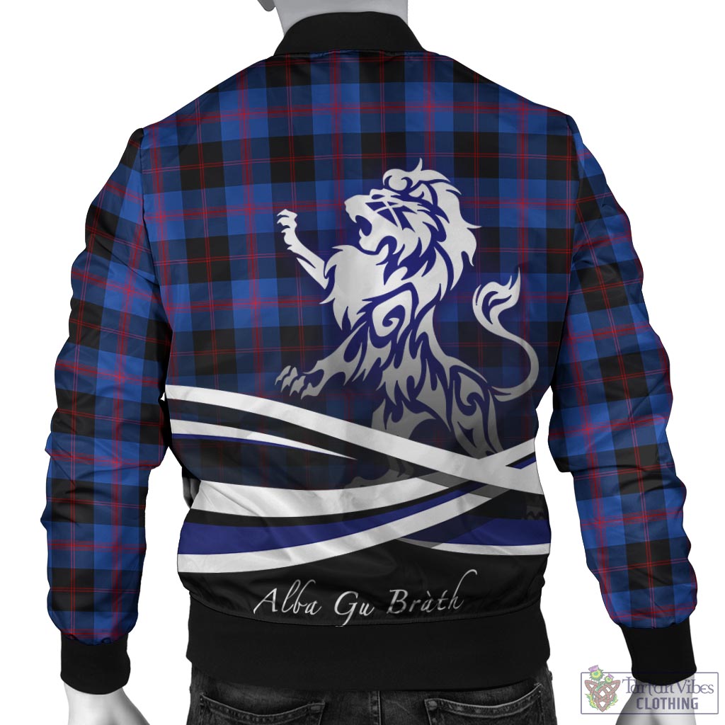 Tartan Vibes Clothing Maule Tartan Bomber Jacket with Alba Gu Brath Regal Lion Emblem