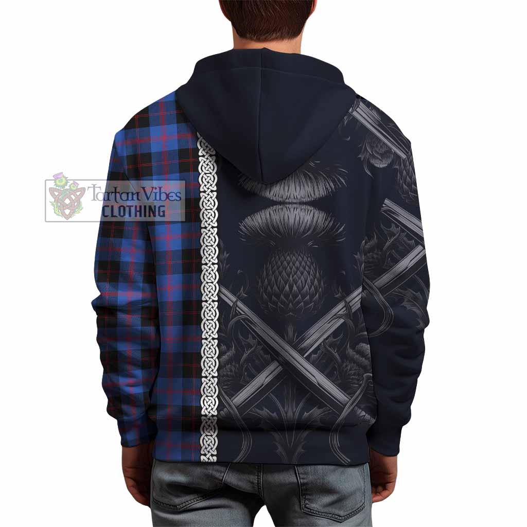 Tartan Vibes Clothing Maule Tartan Hoodie with Family Crest Cross Sword Thistle Celtic Vibes