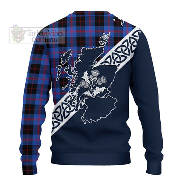 Maule Tartan Ugly Sweater Featuring Thistle and Scotland Map