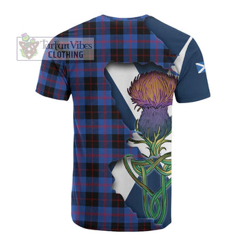 Maule Tartan Family Crest Cotton T-shirt Scottish Thistle Celtic Inspired - Tartan Vibes Clothing
