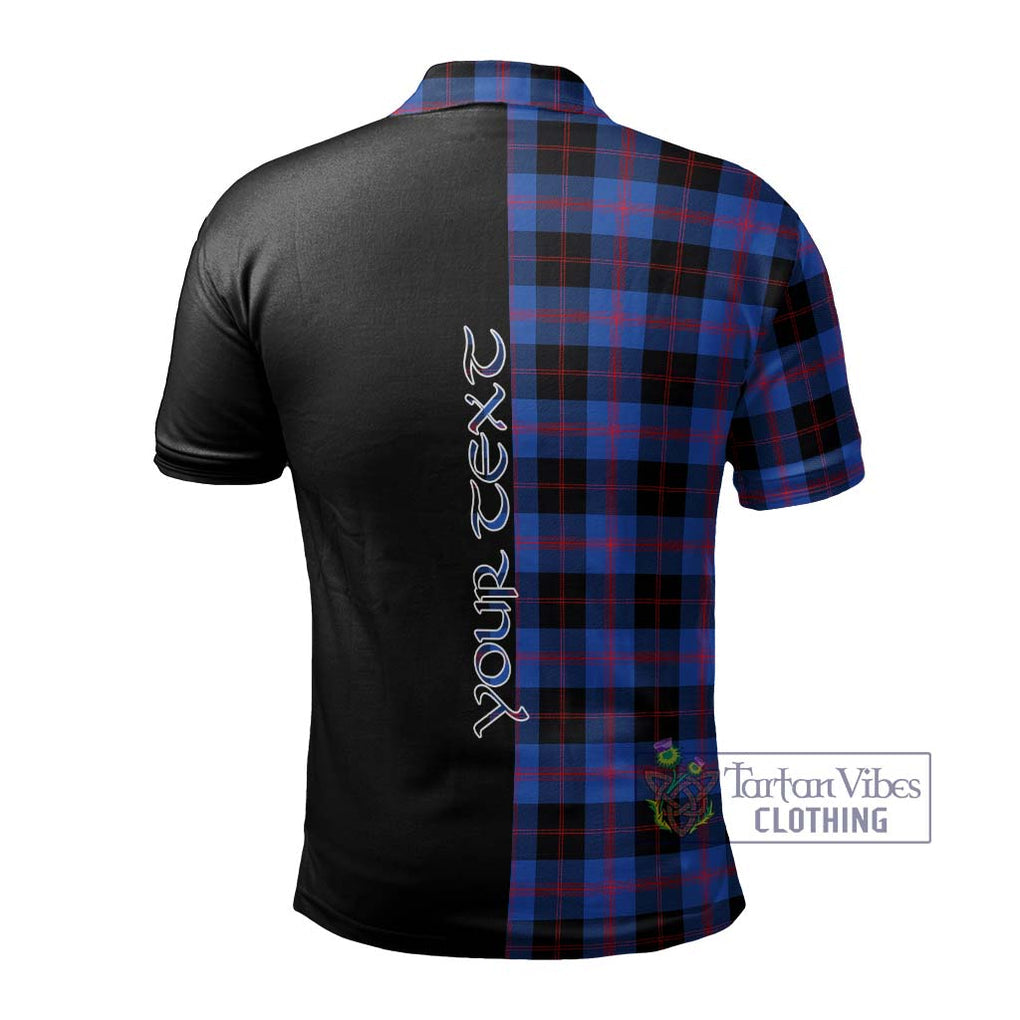 Maule Tartan Polo Shirt with Family Crest and Half Of Me Style - Tartanvibesclothing Shop