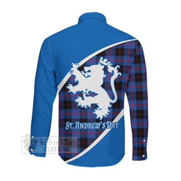 Maule Family Crest Tartan Long Sleeve Button Shirt Celebrate Saint Andrew's Day in Style