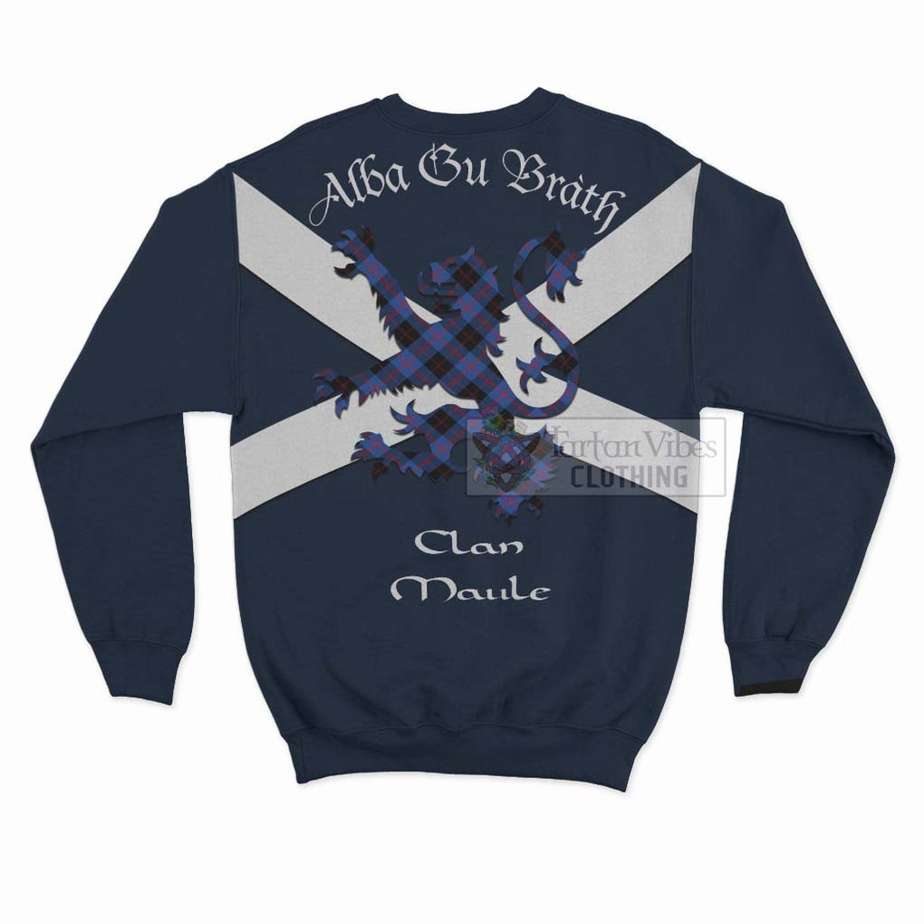 Tartan Vibes Clothing Maule Tartan Lion Rampant Sweatshirt – Proudly Display Your Heritage with Alba Gu Brath and Clan Name