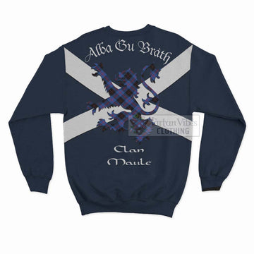 Maule Tartan Lion Rampant Sweatshirt  Proudly Display Your Heritage with Alba Gu Brath and Clan Name