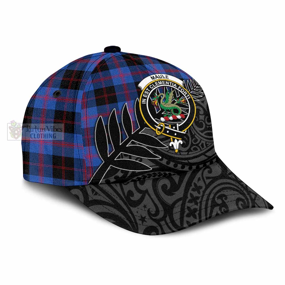 Tartan Vibes Clothing Maule Tartan Classic Cap with New Zealand Silver Fern Half Style