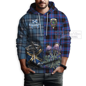 Maule Tartan Hoodie Happy St. Andrew's Day Half Tartan Style