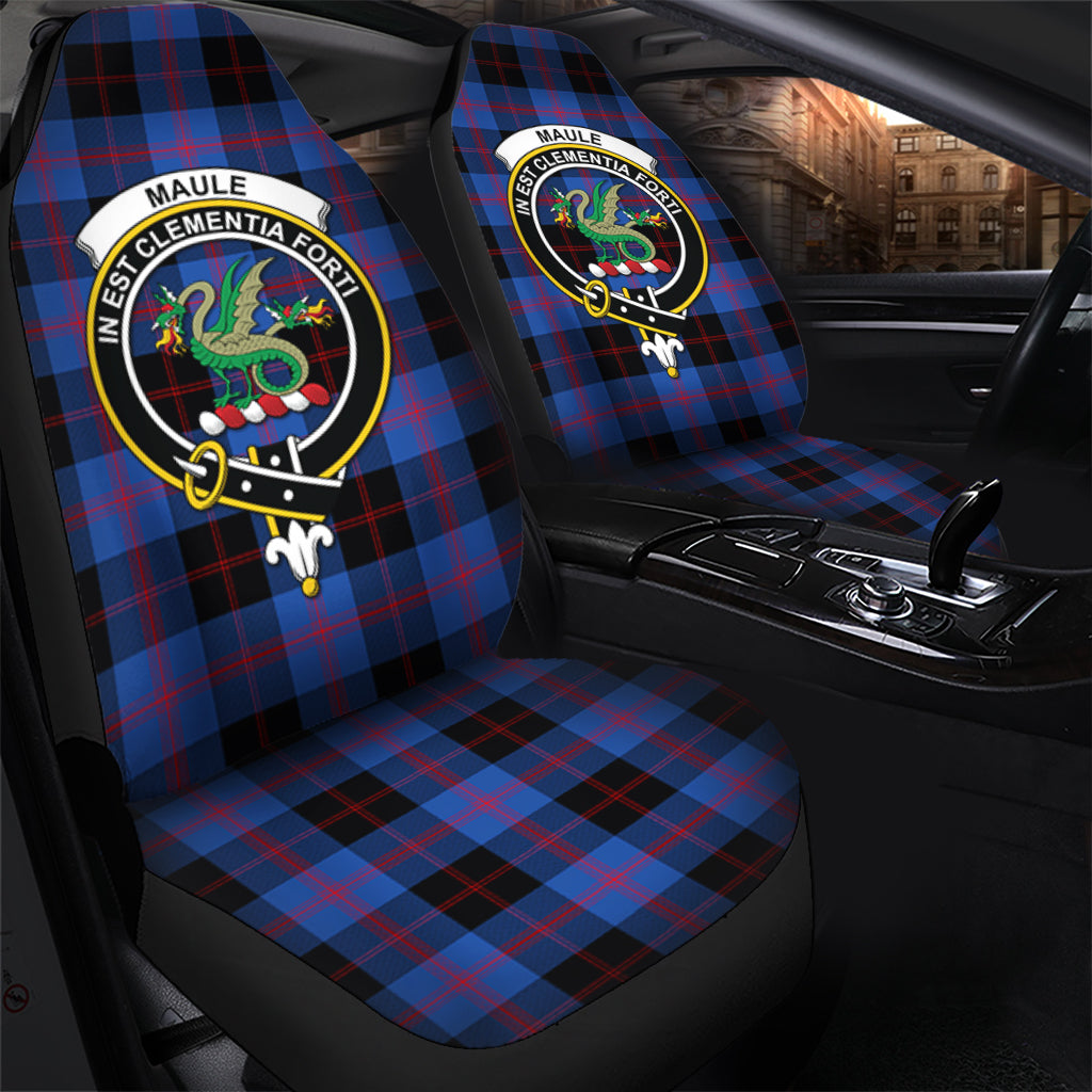 Maule Tartan Car Seat Cover with Family Crest - Tartanvibesclothing