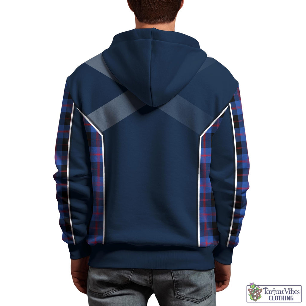 Tartan Vibes Clothing Maule Tartan Hoodie with Family Crest and Scottish Thistle Vibes Sport Style