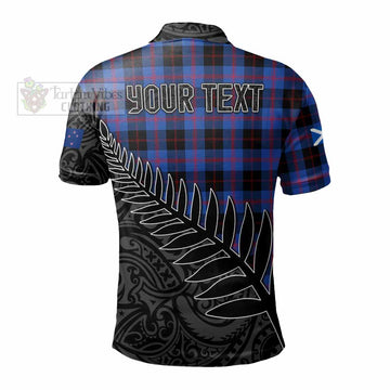 Maule Crest Tartan Polo Shirt with New Zealand Silver Fern Half Style